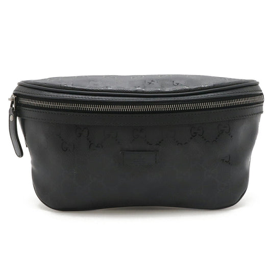 Gucci Black Coated Canvas Leather Fanny Pack Pouch ()