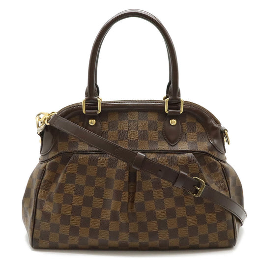 Louis Vuitton Brown Pvc Handbag Shoulder Bag ()