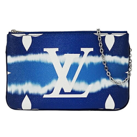 Louis Vuitton Blue Monogram Canvas Pochette Shoulder Bag ()