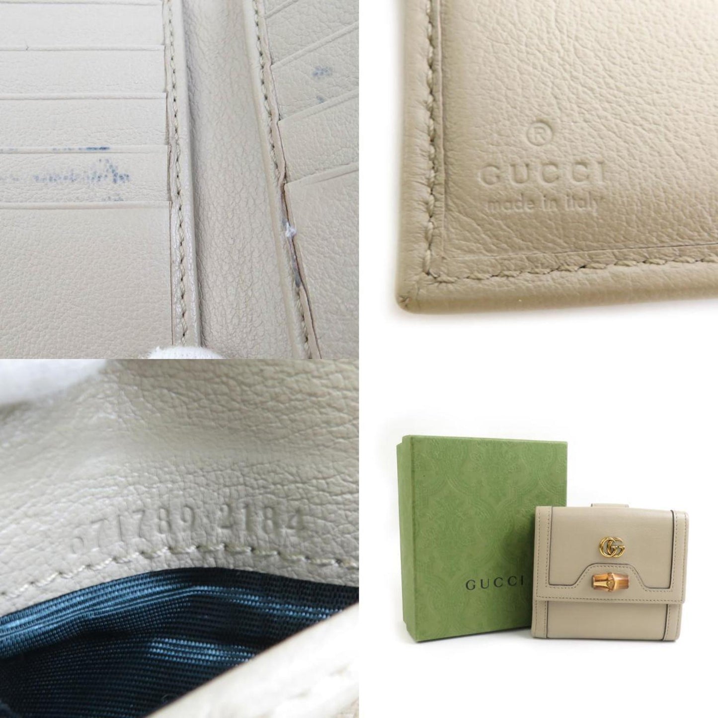 Gucci Beige Leather Wallet (Bi-Fold)
