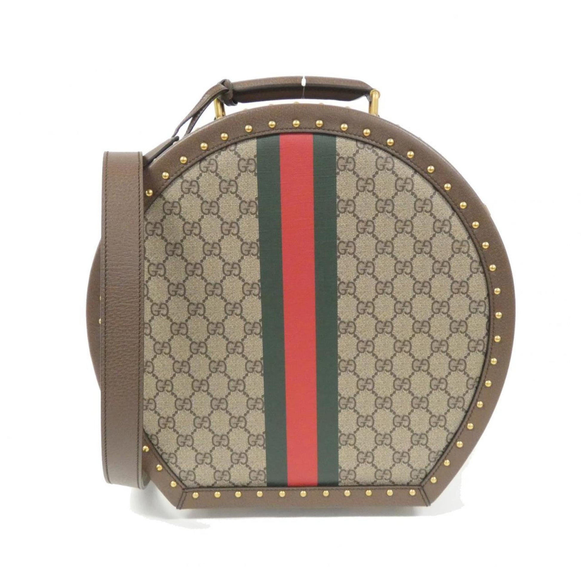 Gucci Beige Brown Gg Supreme Leather Handbag ()
