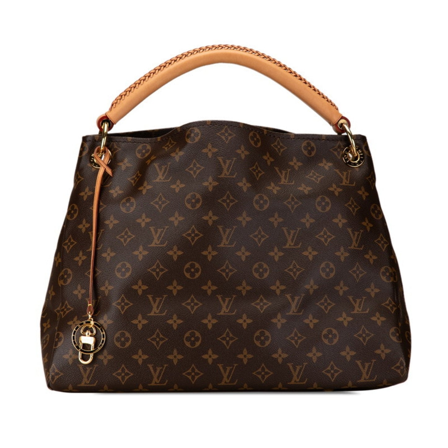 Louis Vuitton Brown Pvc Leather Shoulder Bag Tote Bag ()