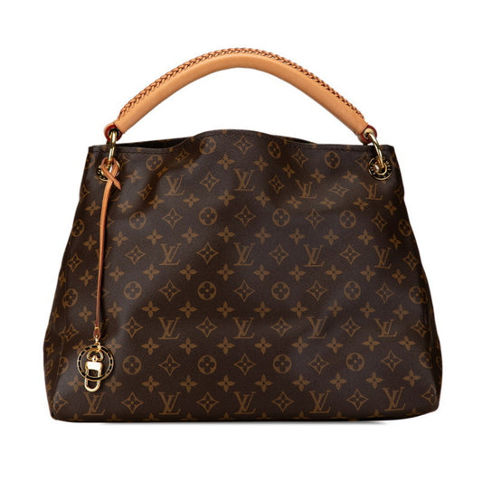Louis Vuitton Brown Pvc Leather Shoulder Bag Tote Bag ()
