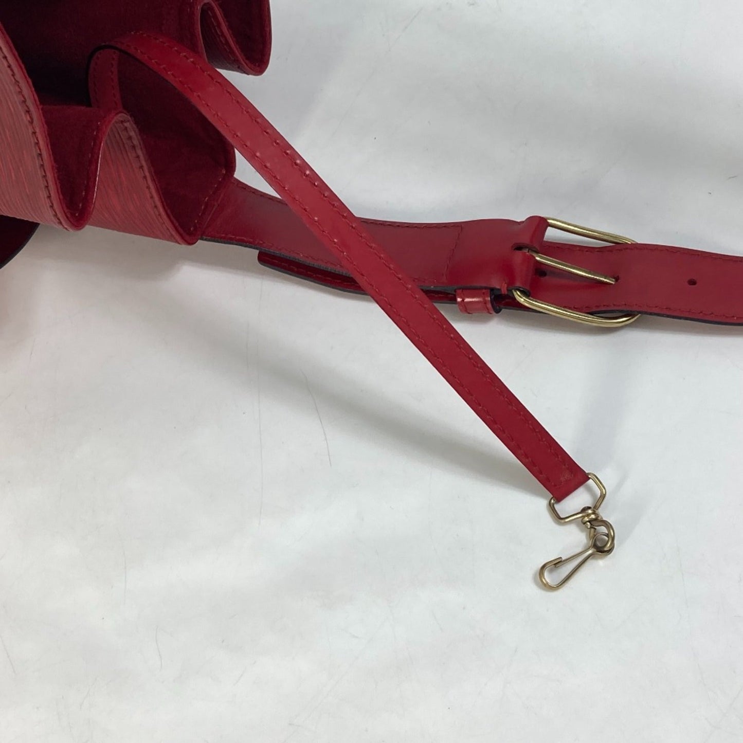 Louis Vuitton Red Leather Shoulder Bag