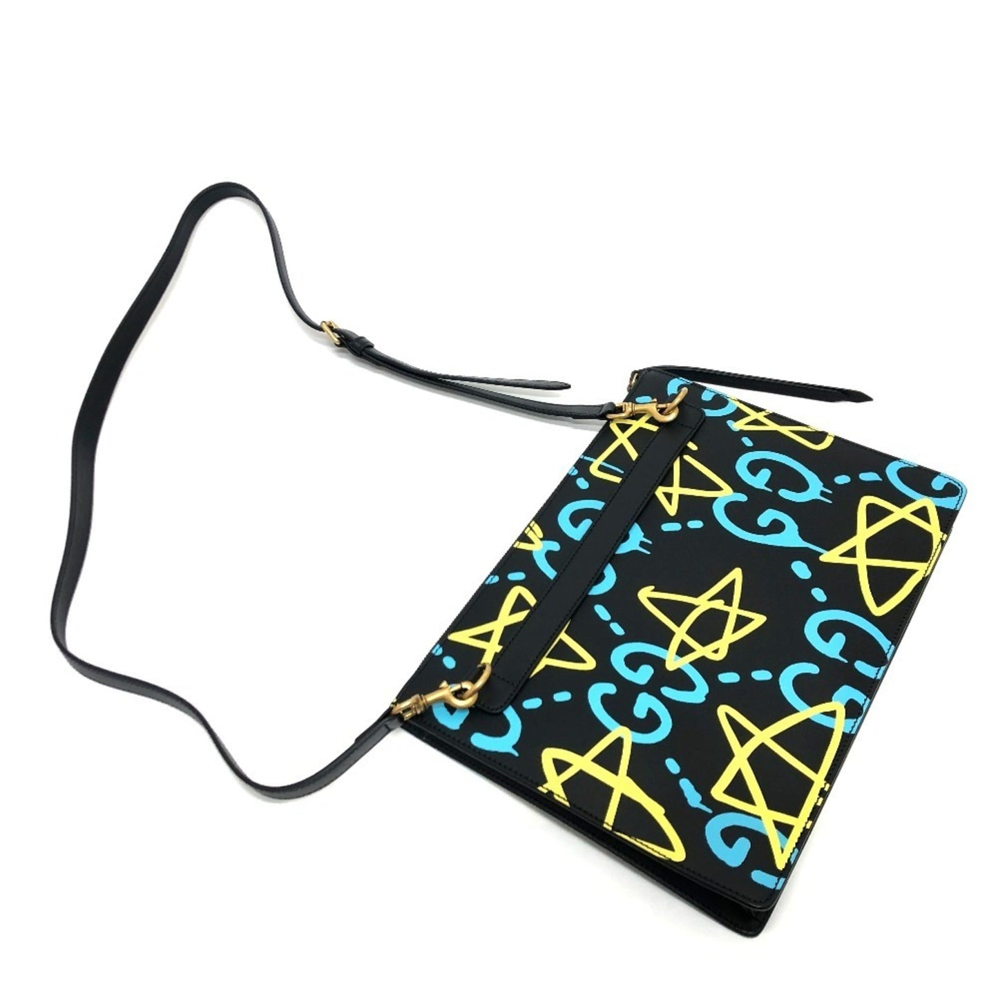 Gucci Black Multi-Color Leather Shoulder Bag