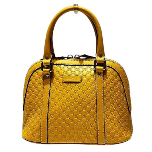 Gucci Yellow Leather Handbag Shoulder Bag ()
