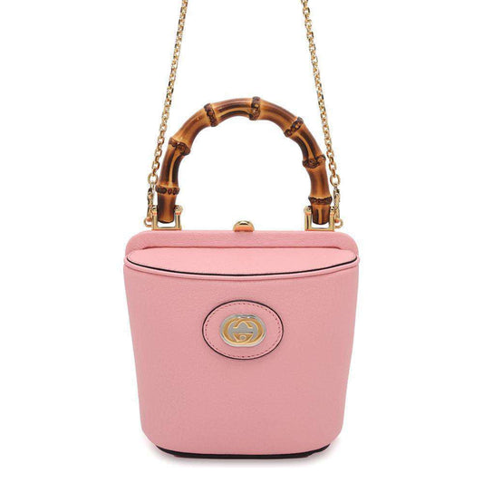 Gucci Pink Leather Handbag Shoulder Bag ()