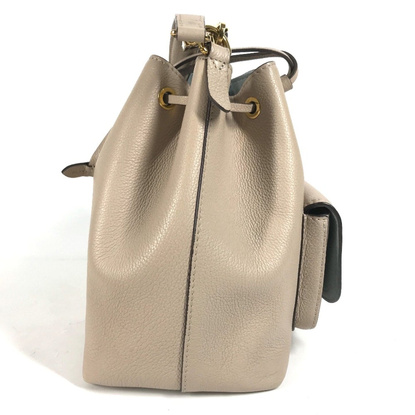 Louis Vuitton Beige Leather Shoulder Bag