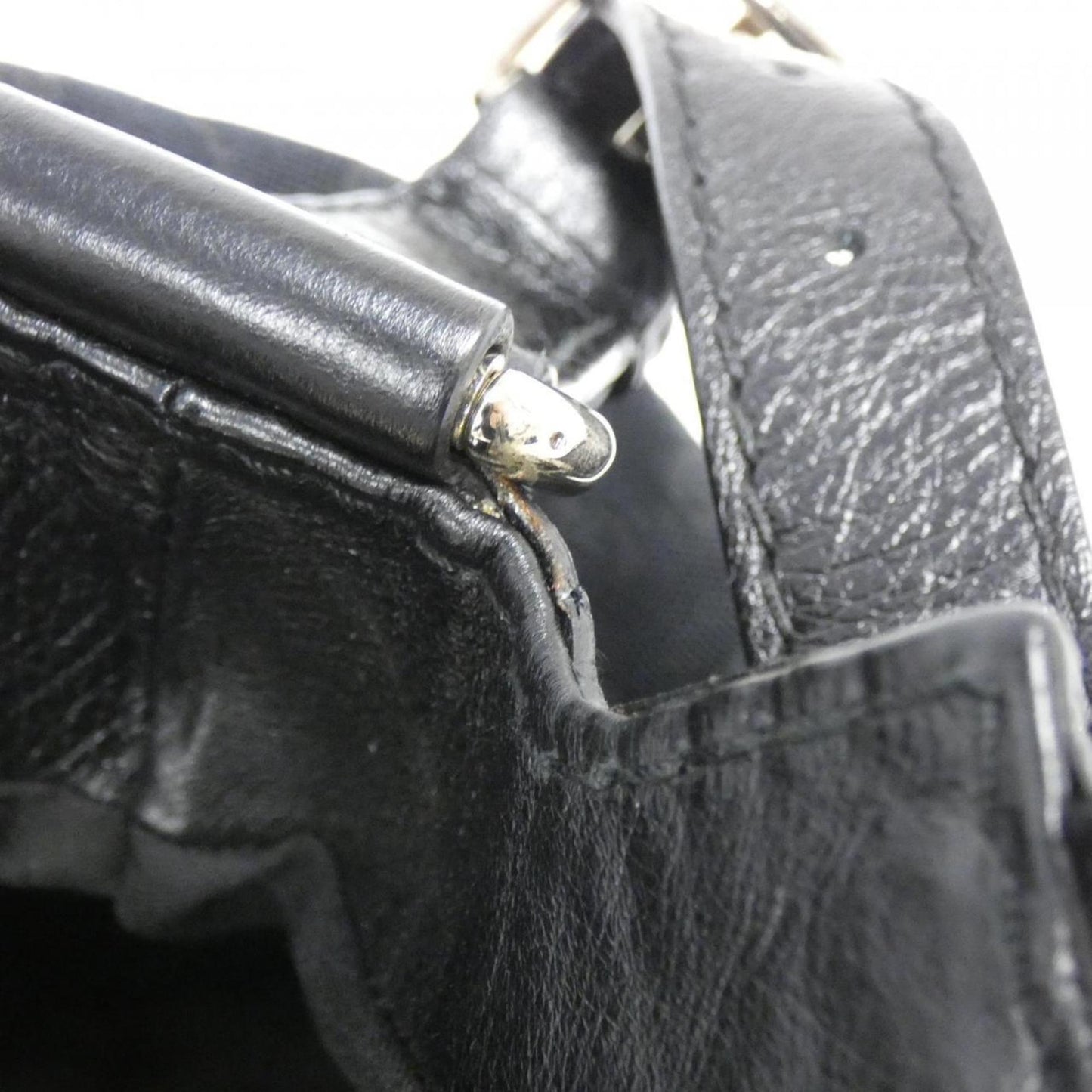 Gucci Black Gg Canvas Leather Shoulder Bag