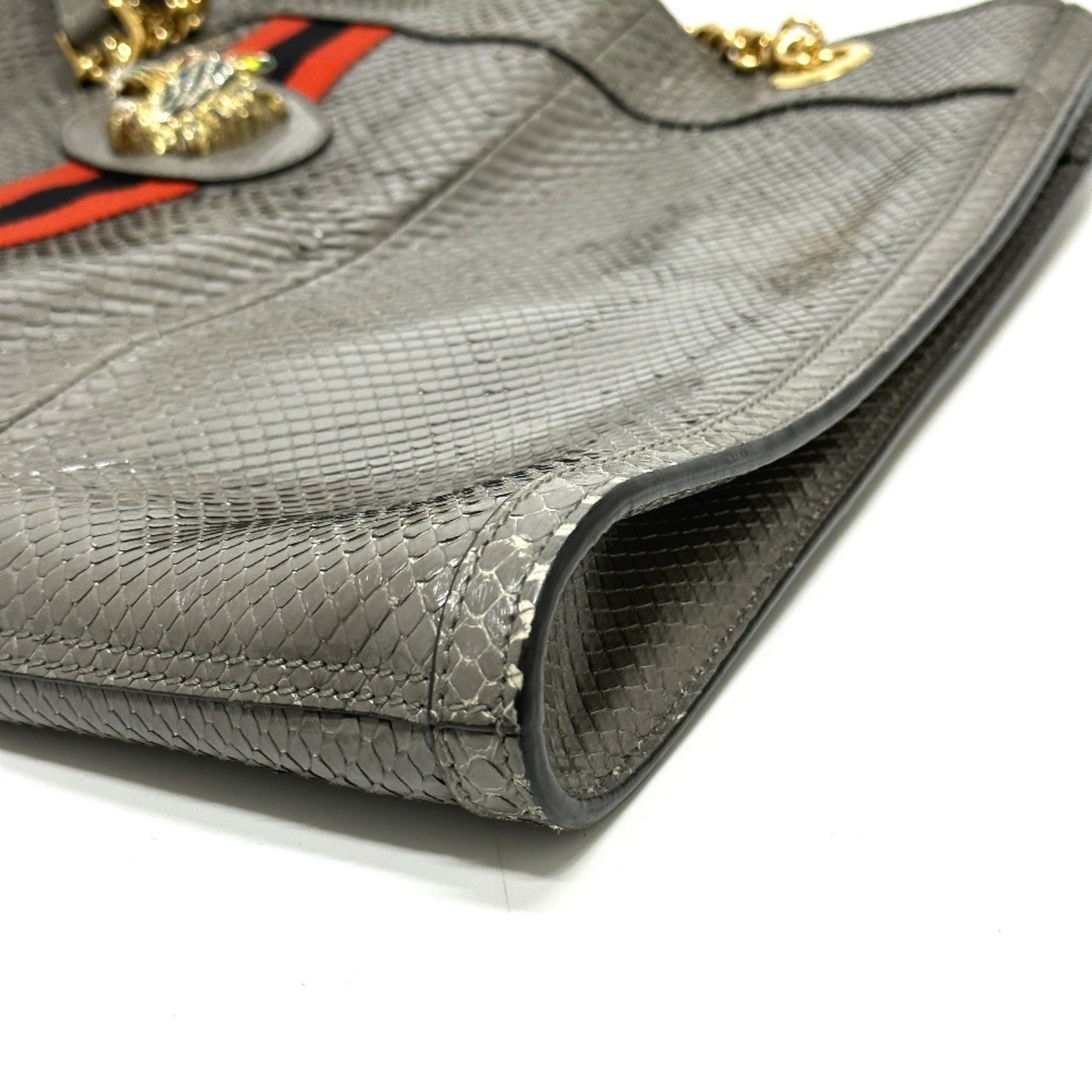 Gucci Gray Leather Tote Bag