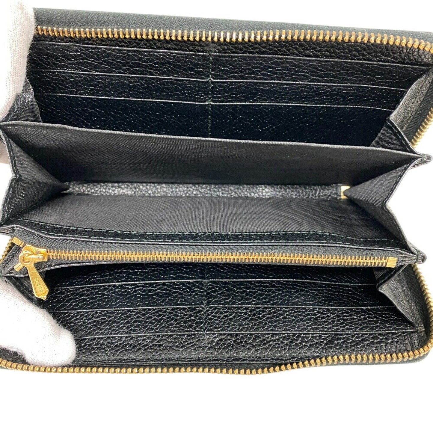 Gucci Black Leather Long Wallet (Bi-Fold)