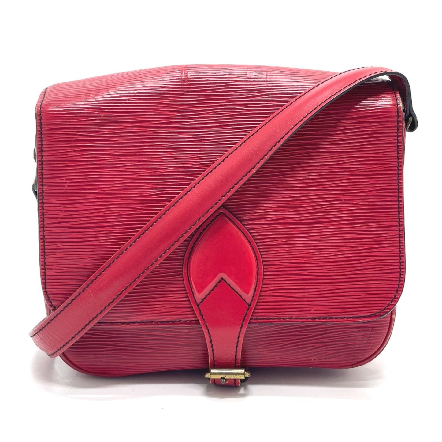 Louis Vuitton Red Leather Shoulder Bag ()