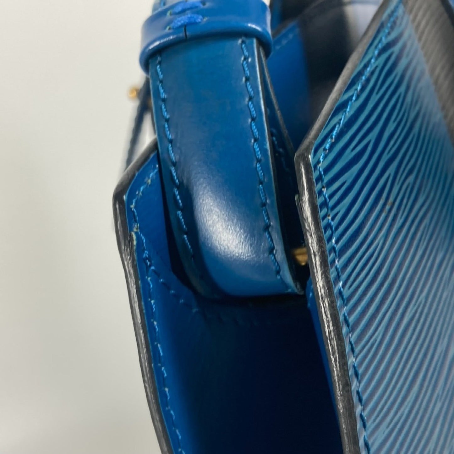 Louis Vuitton Blue Toledo Blue Epi Leather Shoulder Bag