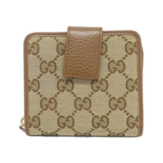 Gucci Beige Brown Gg Canvas Wallet (Bi-Fold) ()