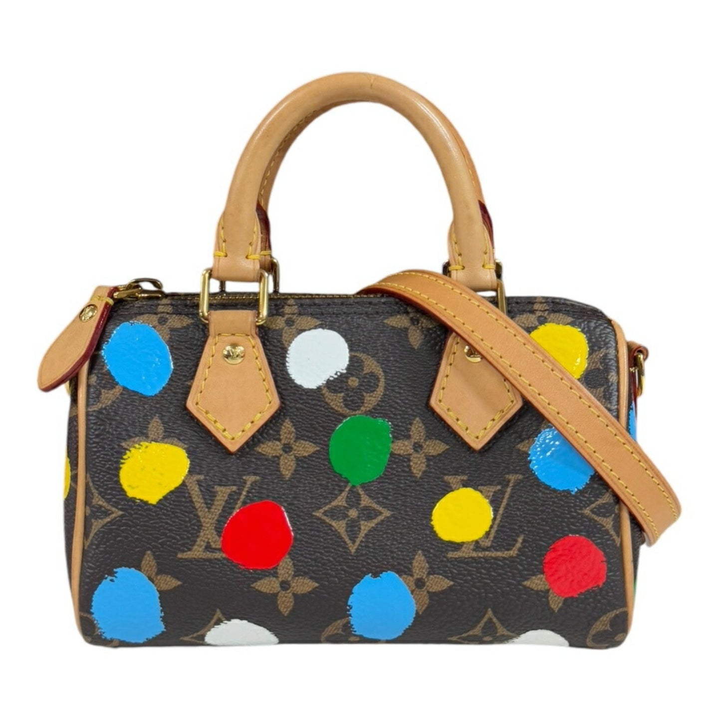 Louis Vuitton Yayoi Kusama Brown Multi-Color Monogram Shoulder Bag ()