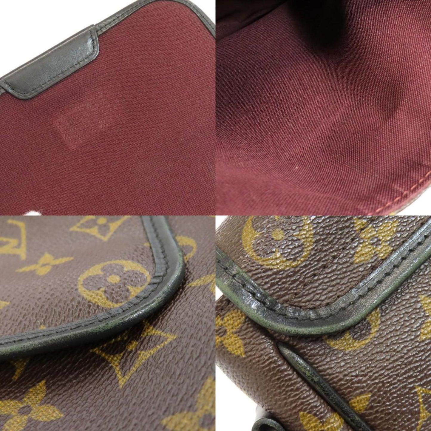 Louis Vuitton Black Brown Canvas Shoulder Bag