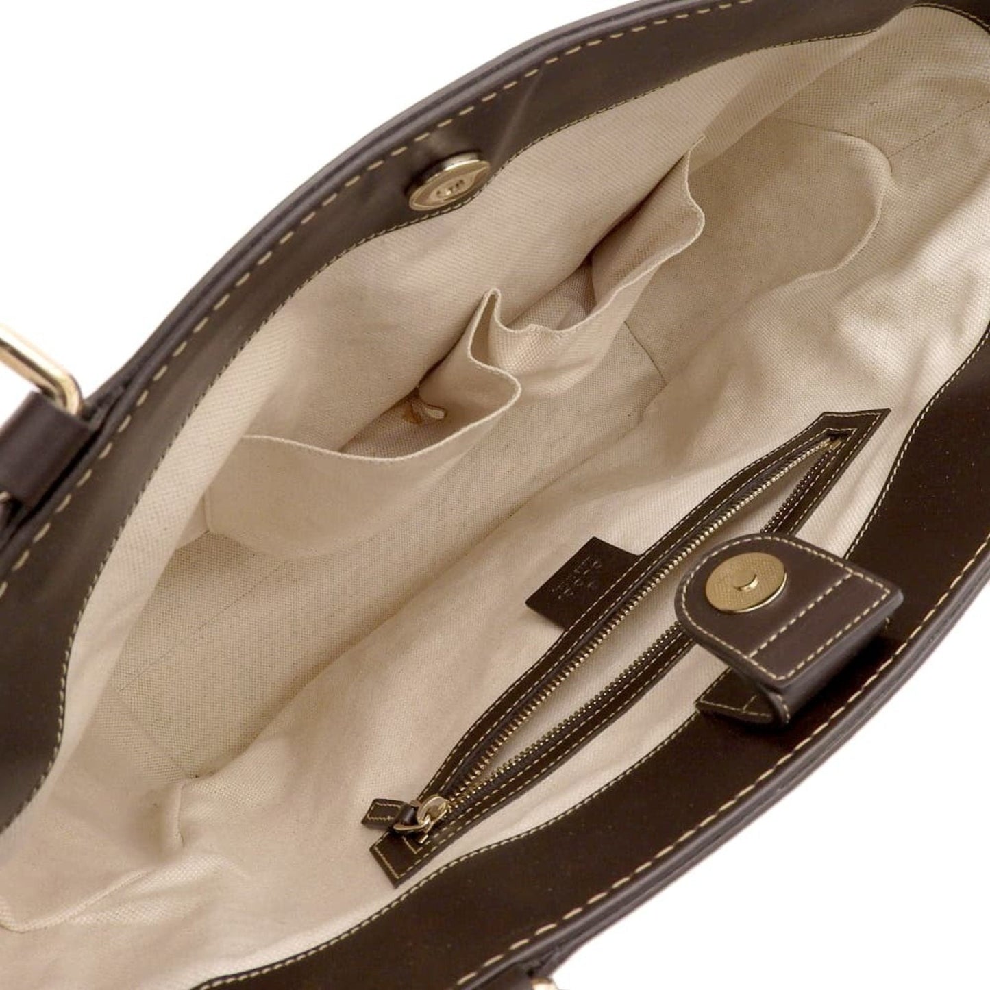Gucci Beige Brown Gg Canvas Handbag Tote Bag