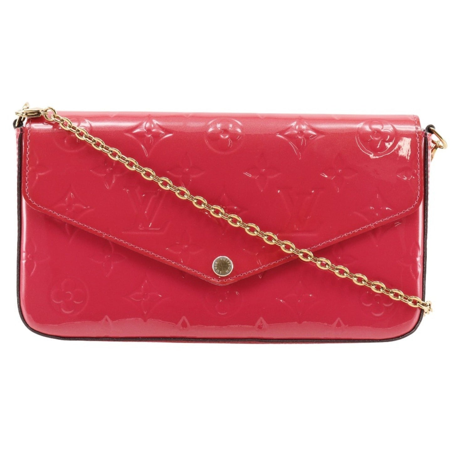 Louis Vuitton Monogram Vernis Hot Pink Monogram Vernis Chain/Shoulder Wallet ()