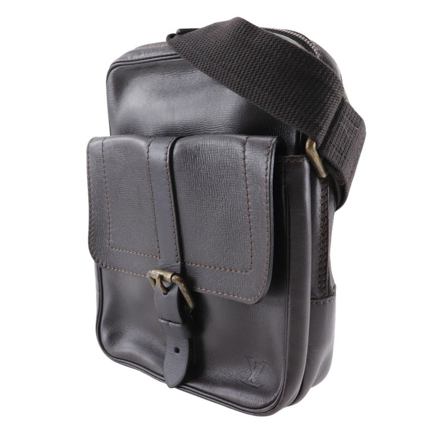 Louis Vuitton Brown Coffee Leather Shoulder Bag