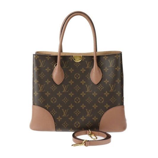 Louis Vuitton Brown Monogram Leather Handbag Shoulder Bag Tote Bag ()