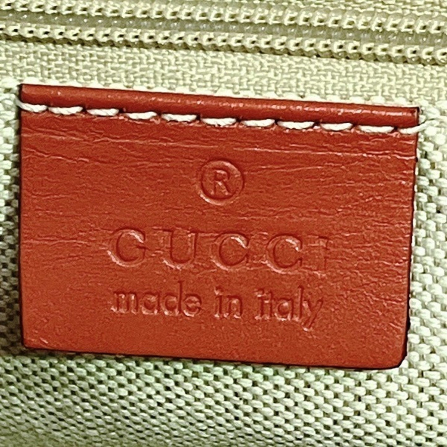 Gucci Beige Salmon Pink Canvas Leather Handbag Tote Bag