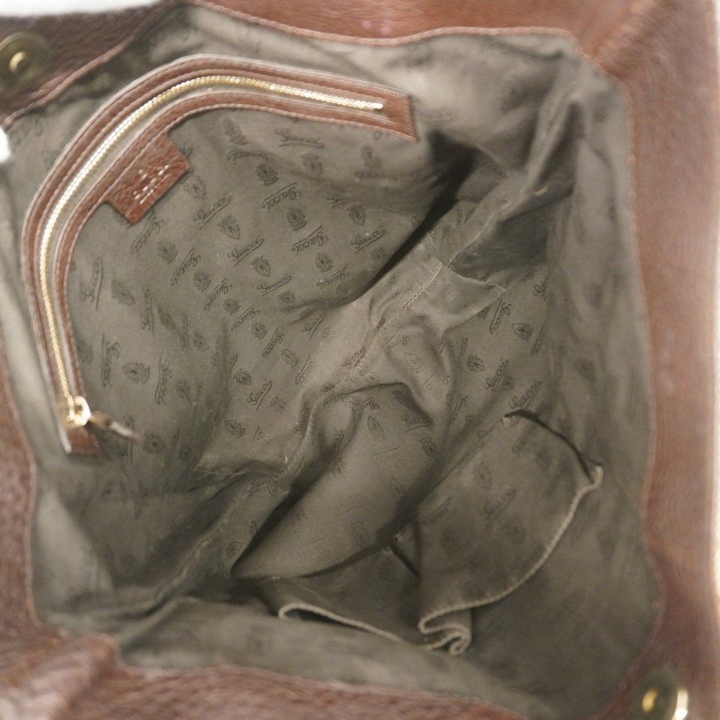Gucci Beige Brown Canvas Tote Bag