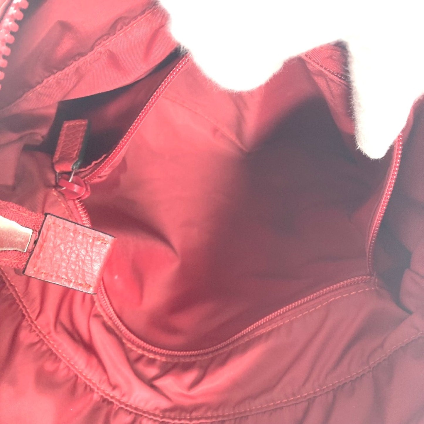 Gucci Red Cloth Tote Bag