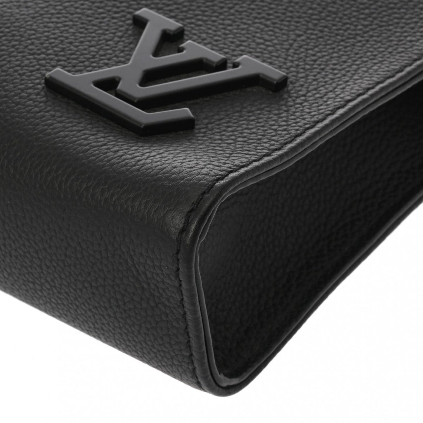 Louis Vuitton Noir Leather Pouch Shoulder Bag