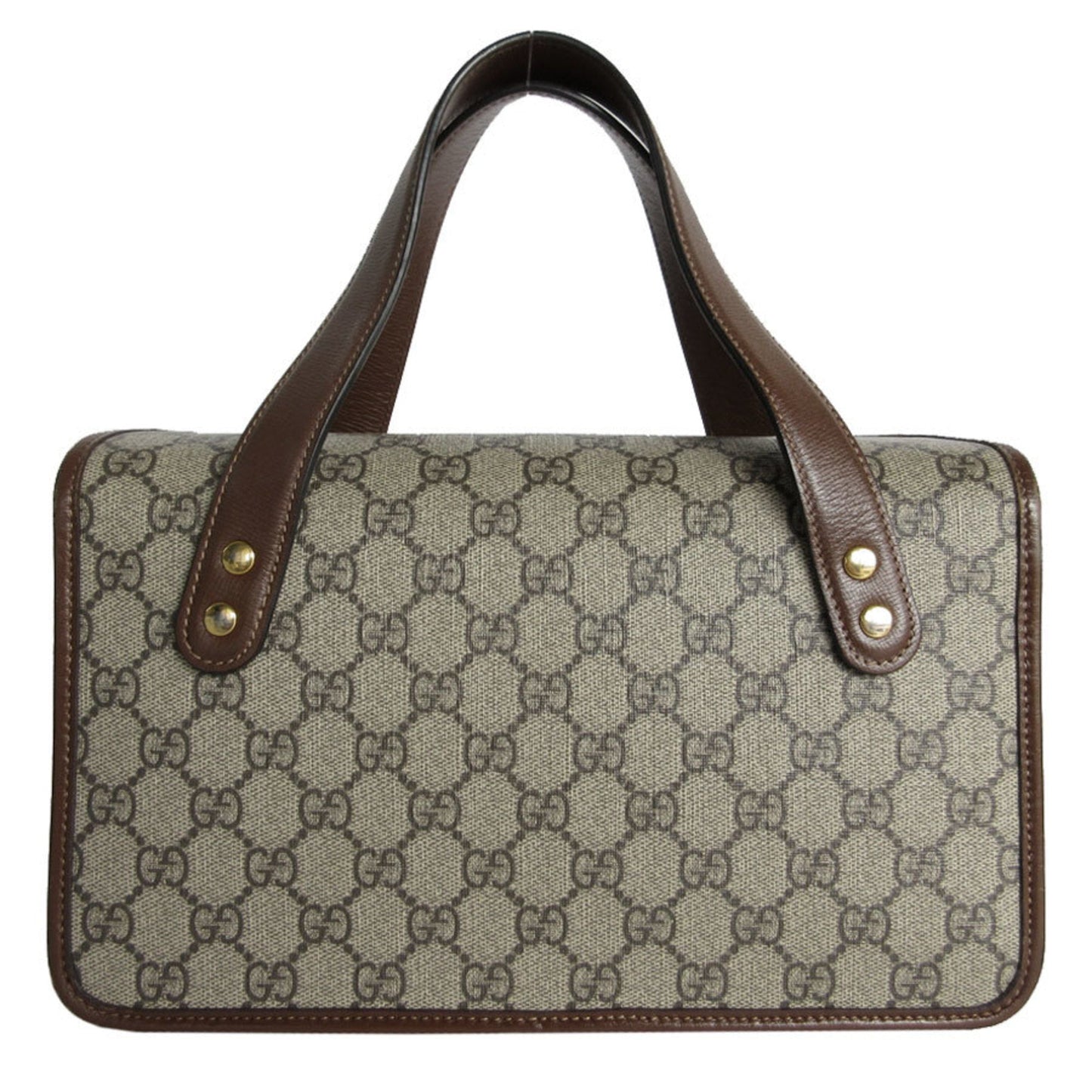 Gucci Beige Brown Pvc Leather Handbag