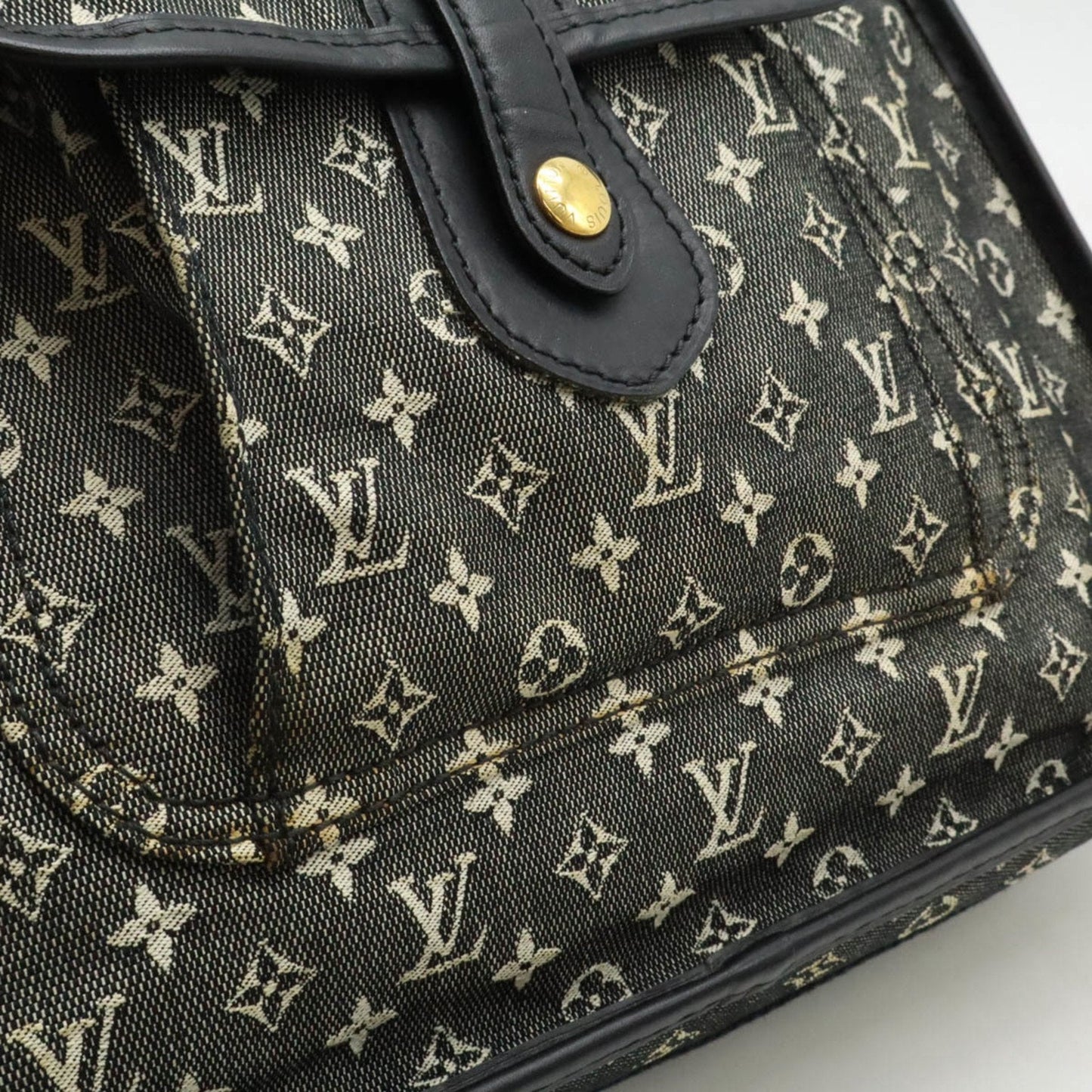 Louis Vuitton Noir Canvas Leather Shoulder Bag
