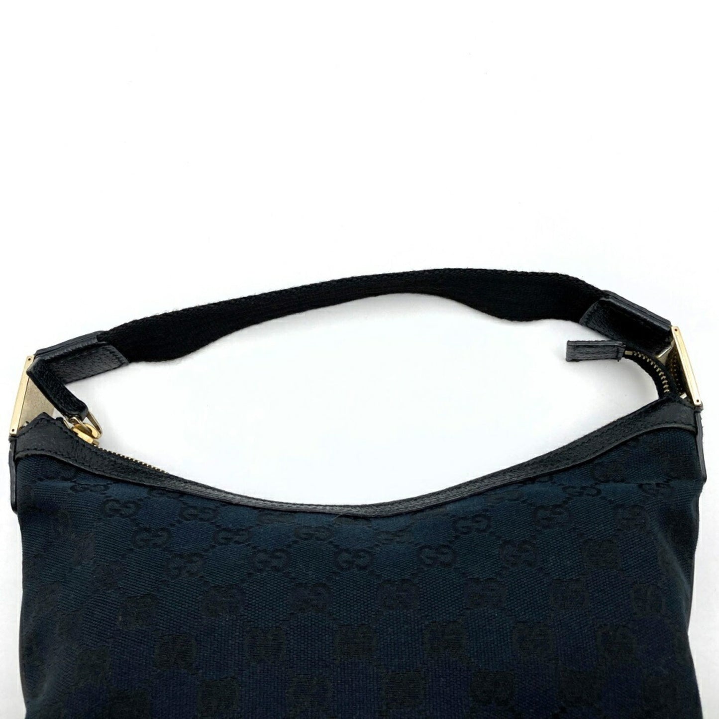 Gucci Black Gg Canvas Shoulder Bag