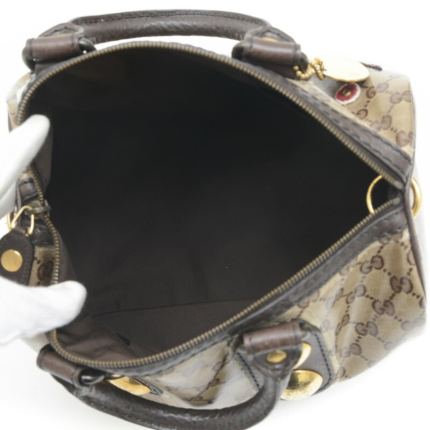 Gucci Brown Coated Canvas Handbag