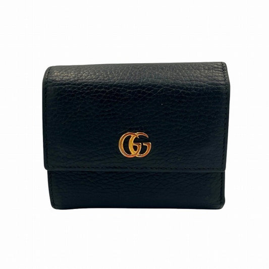 Gucci Black Leather Wallet (Tri-Fold) ()