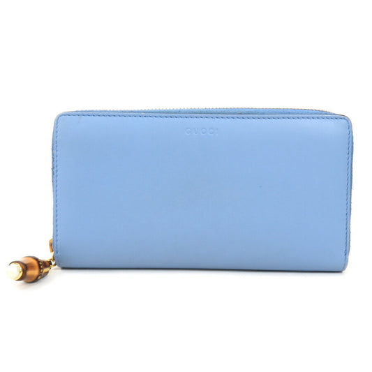 Gucci Blue Leather Long Bill Wallet (Bi-Fold) ()