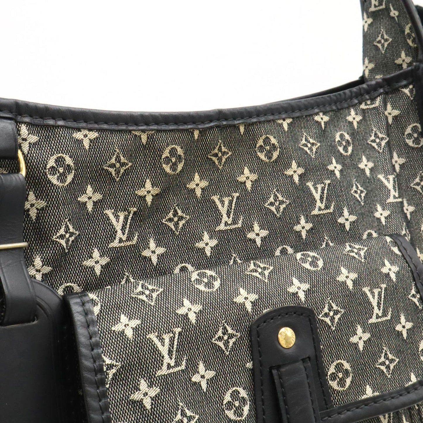 Louis Vuitton Noir Canvas Leather Shoulder Bag