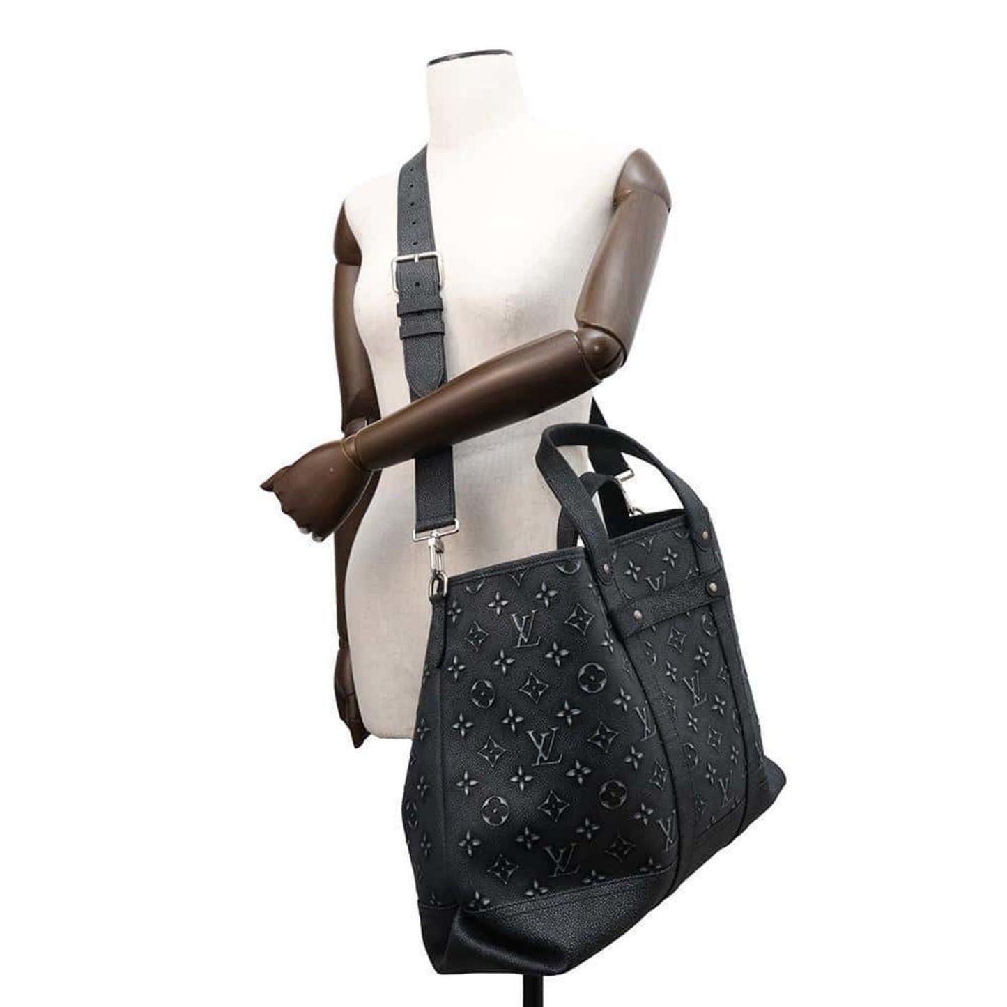 Louis Vuitton Noir Monogram Leather Shoulder Bag Tote Bag