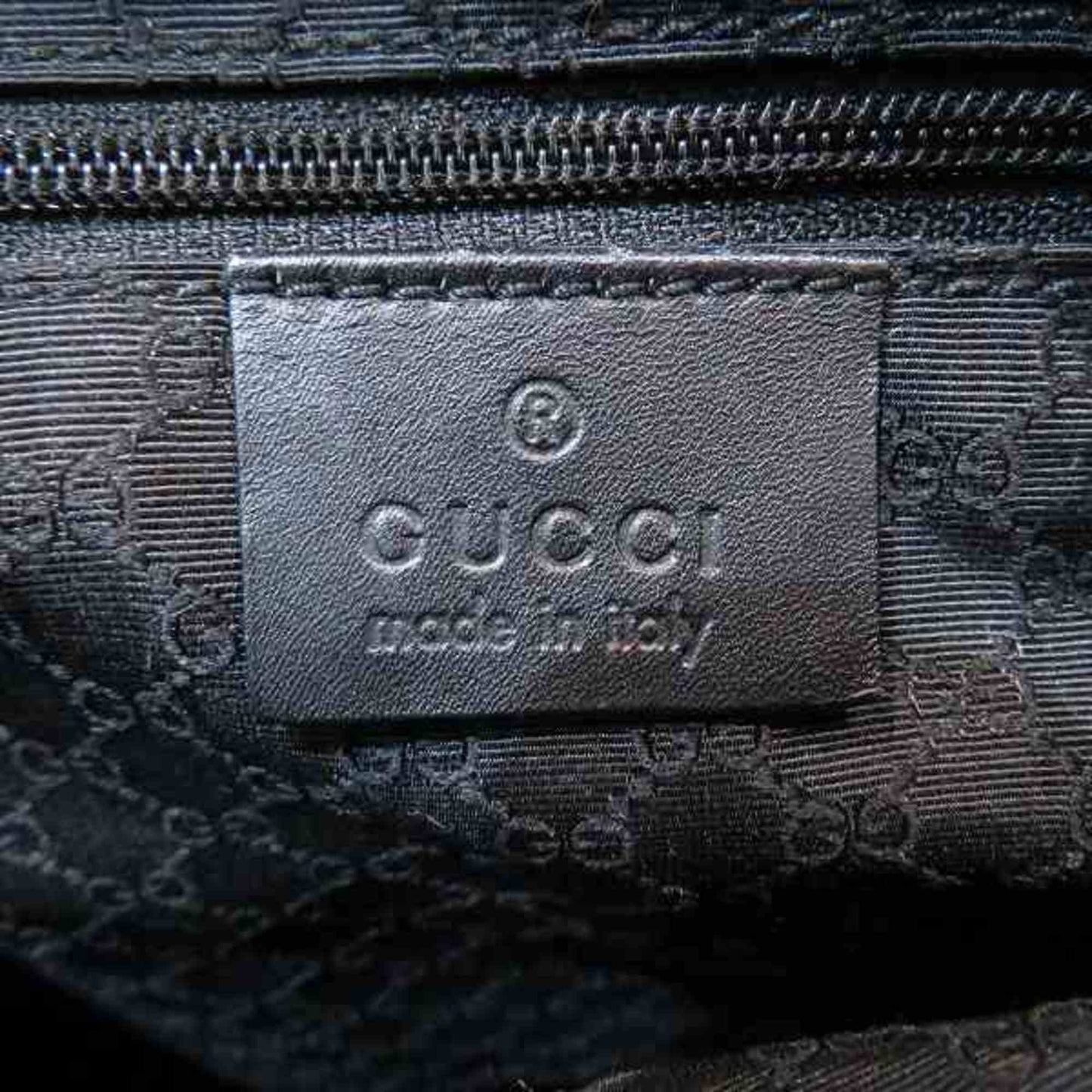 Gucci Sherry Line Black Canvas Handbag Shoulder Bag
