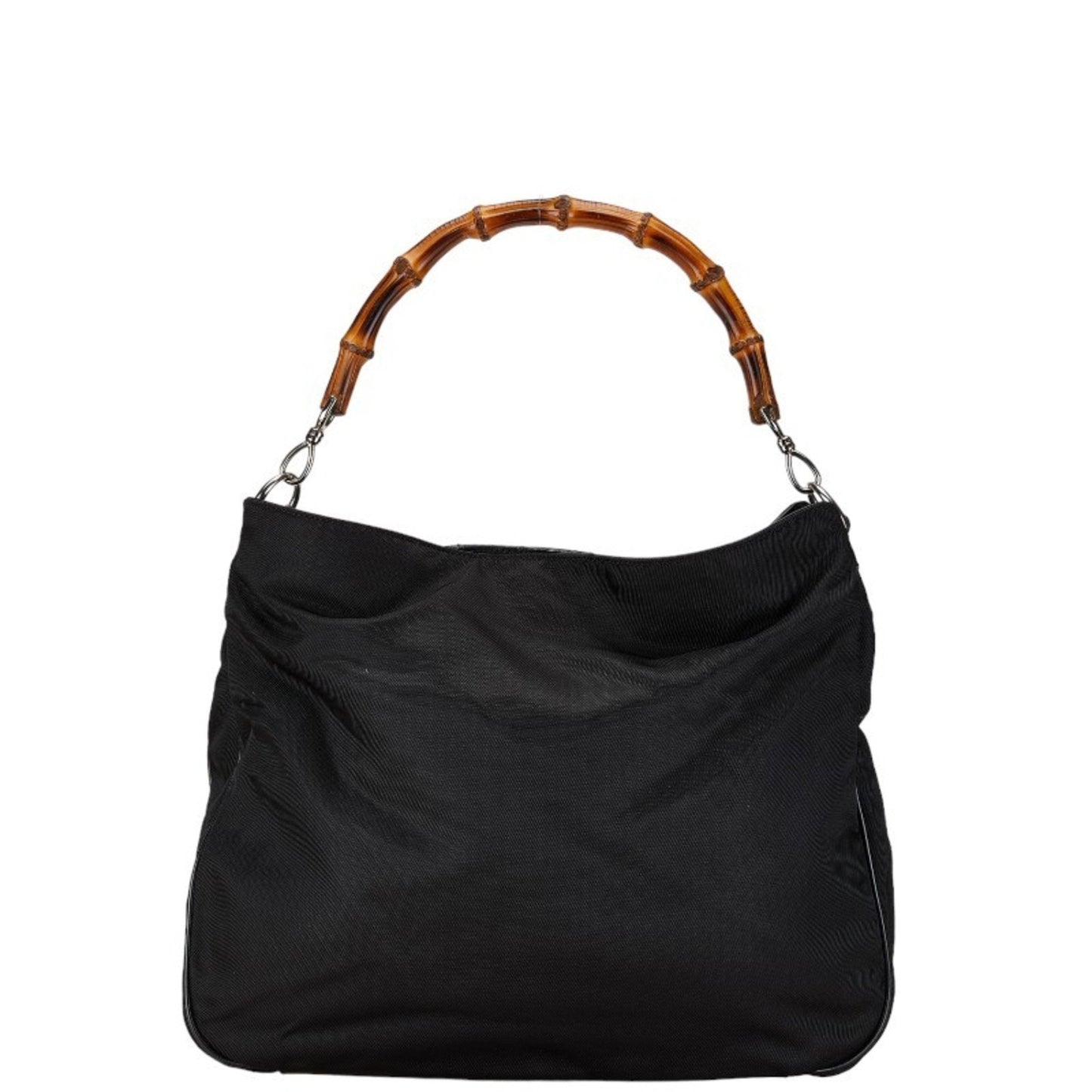 Gucci Black Canvas Leather Handbag Shoulder Bag