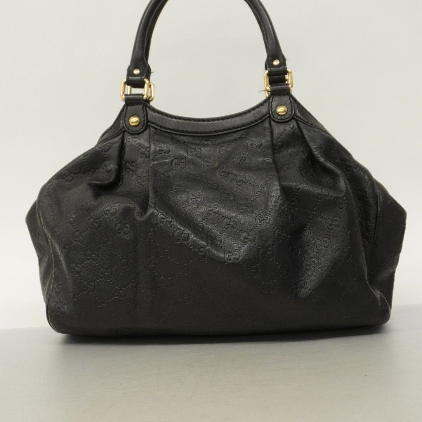 Gucci Black Leather Tote Bag