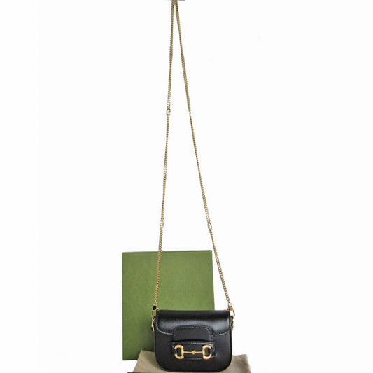 Gucci Black Metal Leather Pochette Shoulder Bag ()