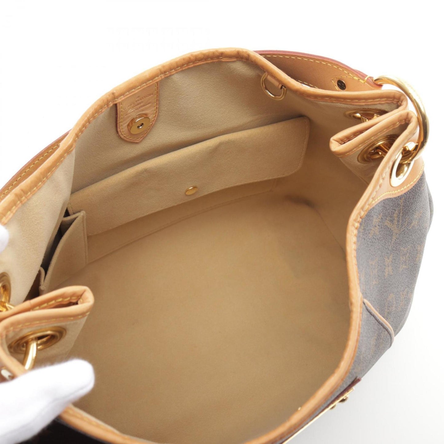 Louis Vuitton Brown Coated Canvas Leather Shoulder Bag