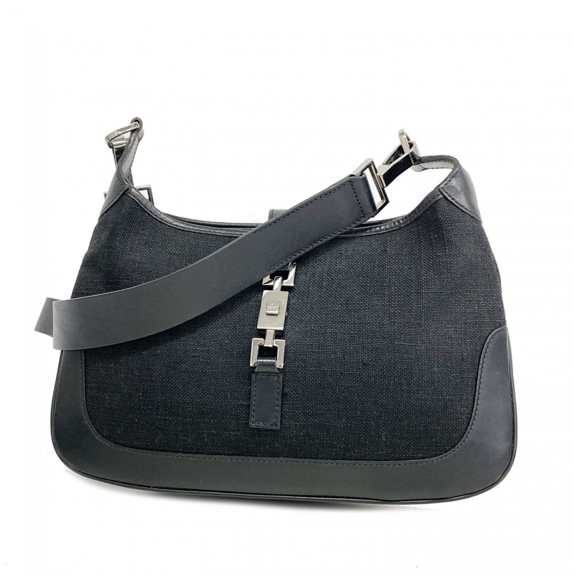 Gucci Black Canvas Shoulder Bag ()