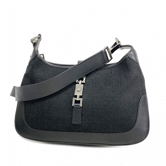 Gucci Black Canvas Shoulder Bag ()