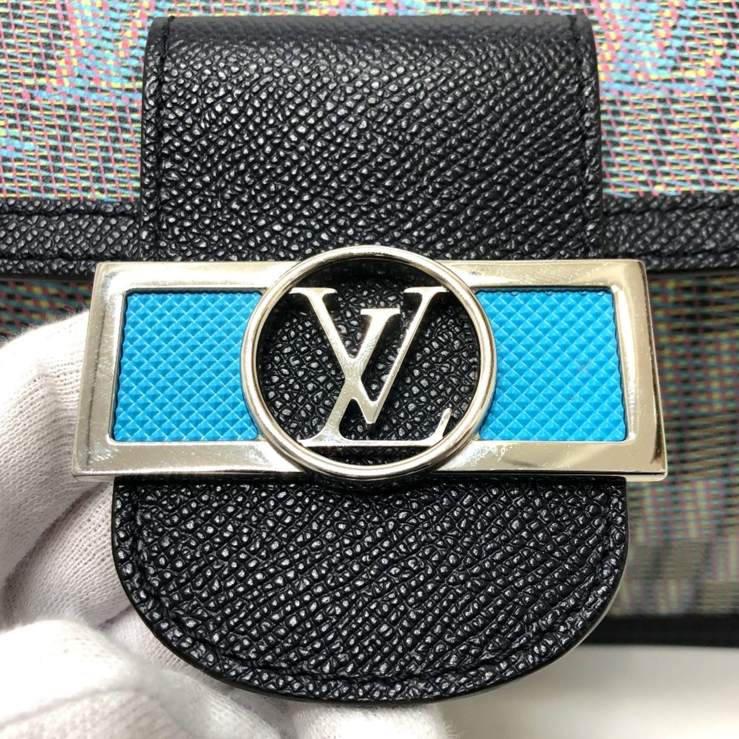 Louis Vuitton Blue Leather Shoulder Bag