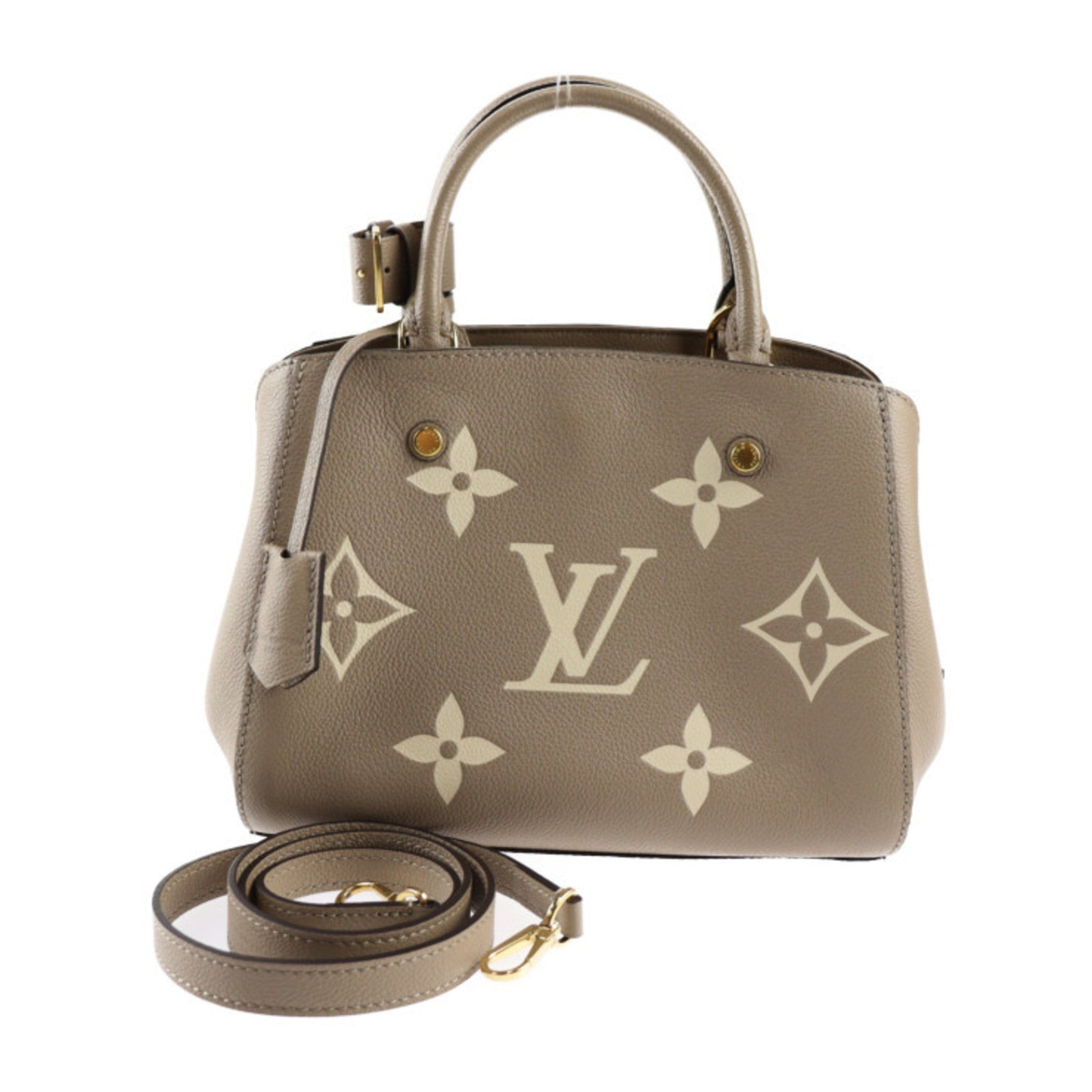 Louis Vuitton Tourterelle Monogram Empreinte Handbag Shoulder Bag Tote Bag ()