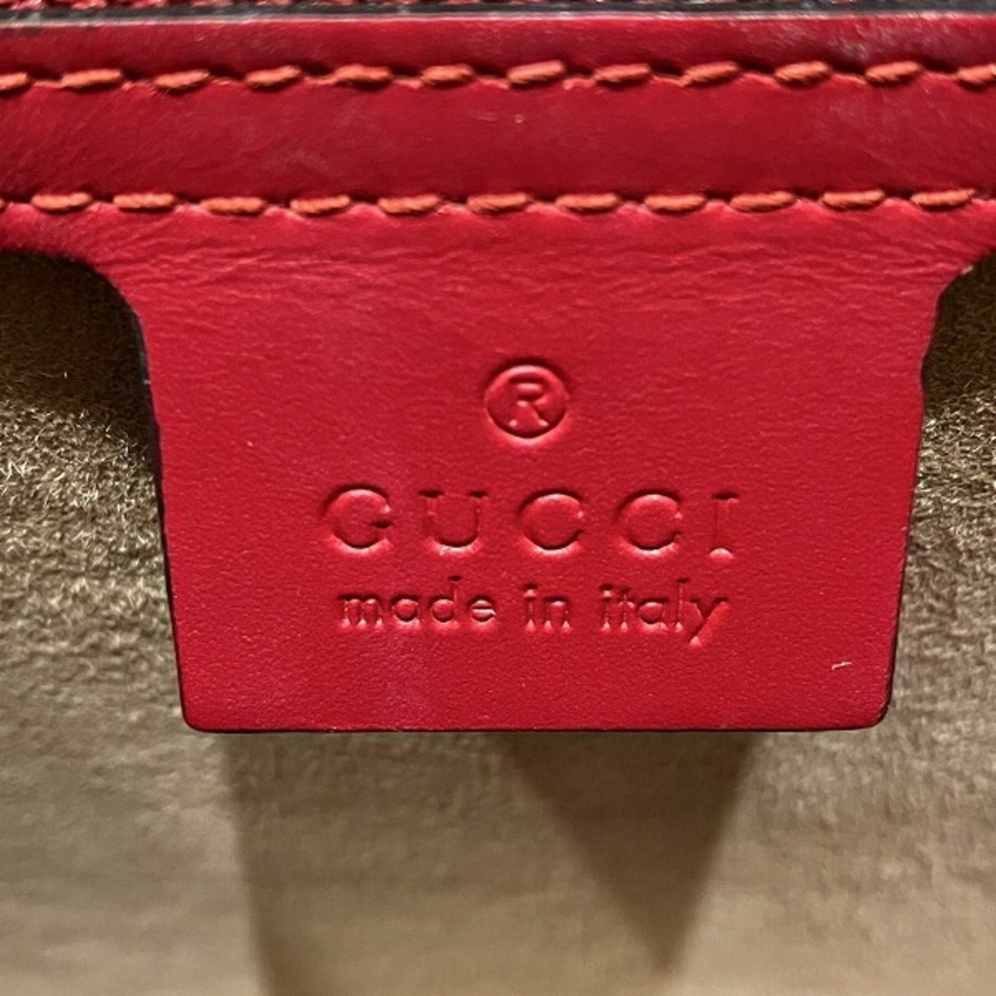 Gucci Red Color Leather Shoulder Bag