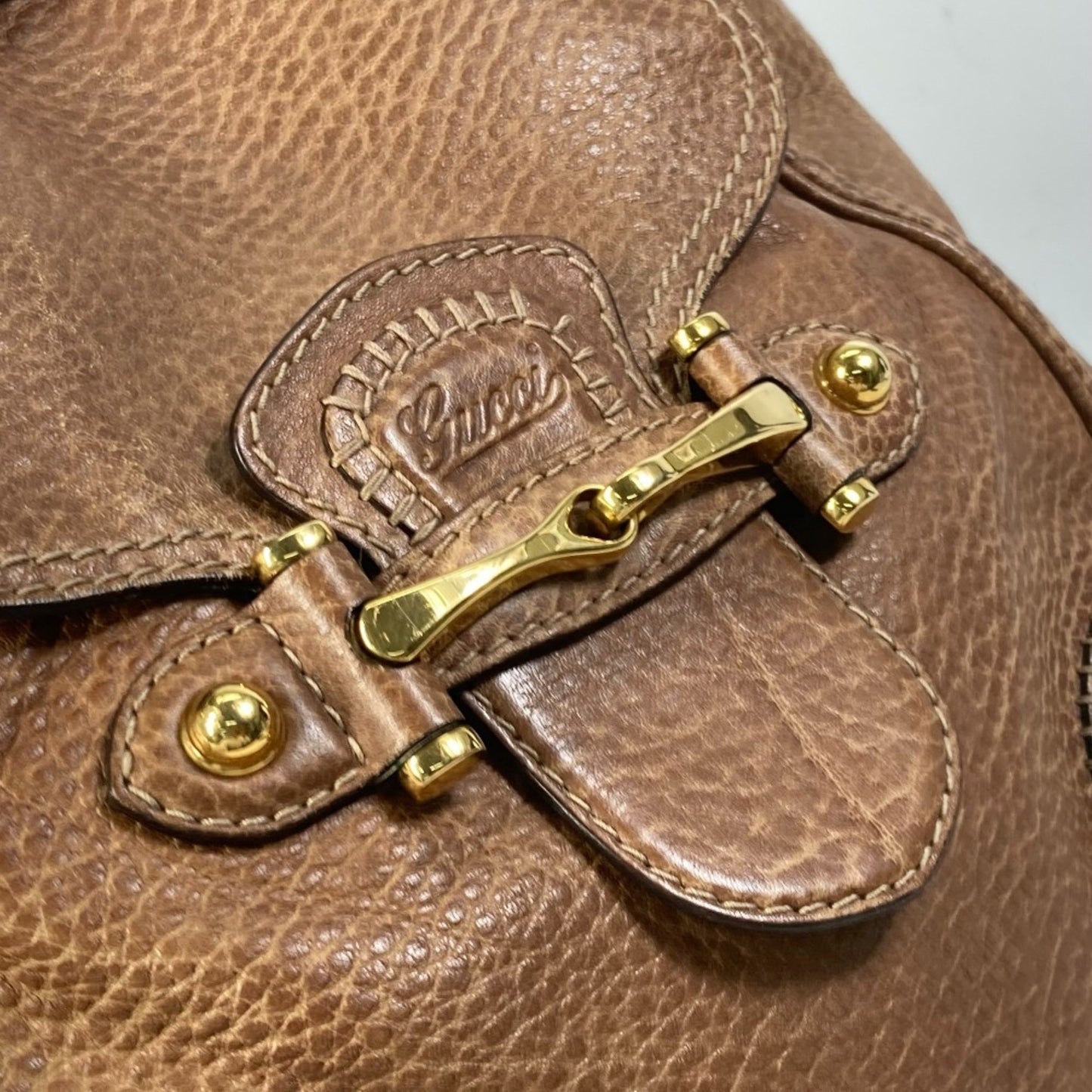 Gucci Brown Leather Shoulder Bag