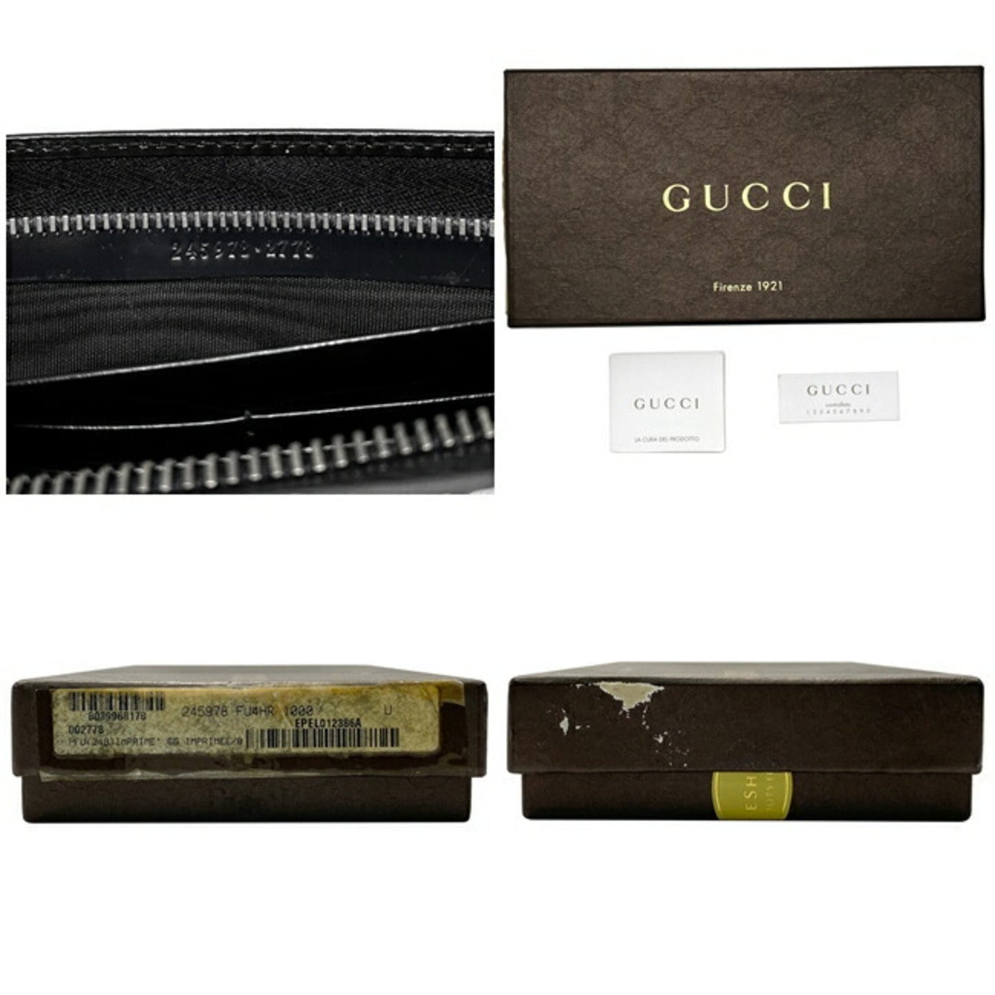 Gucci Black Pvc Leather Wallet (Bi-Fold)