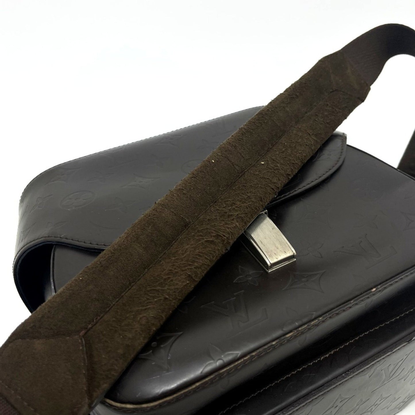 Louis Vuitton Monogram Glace Brown Coffee Shoulder Bag