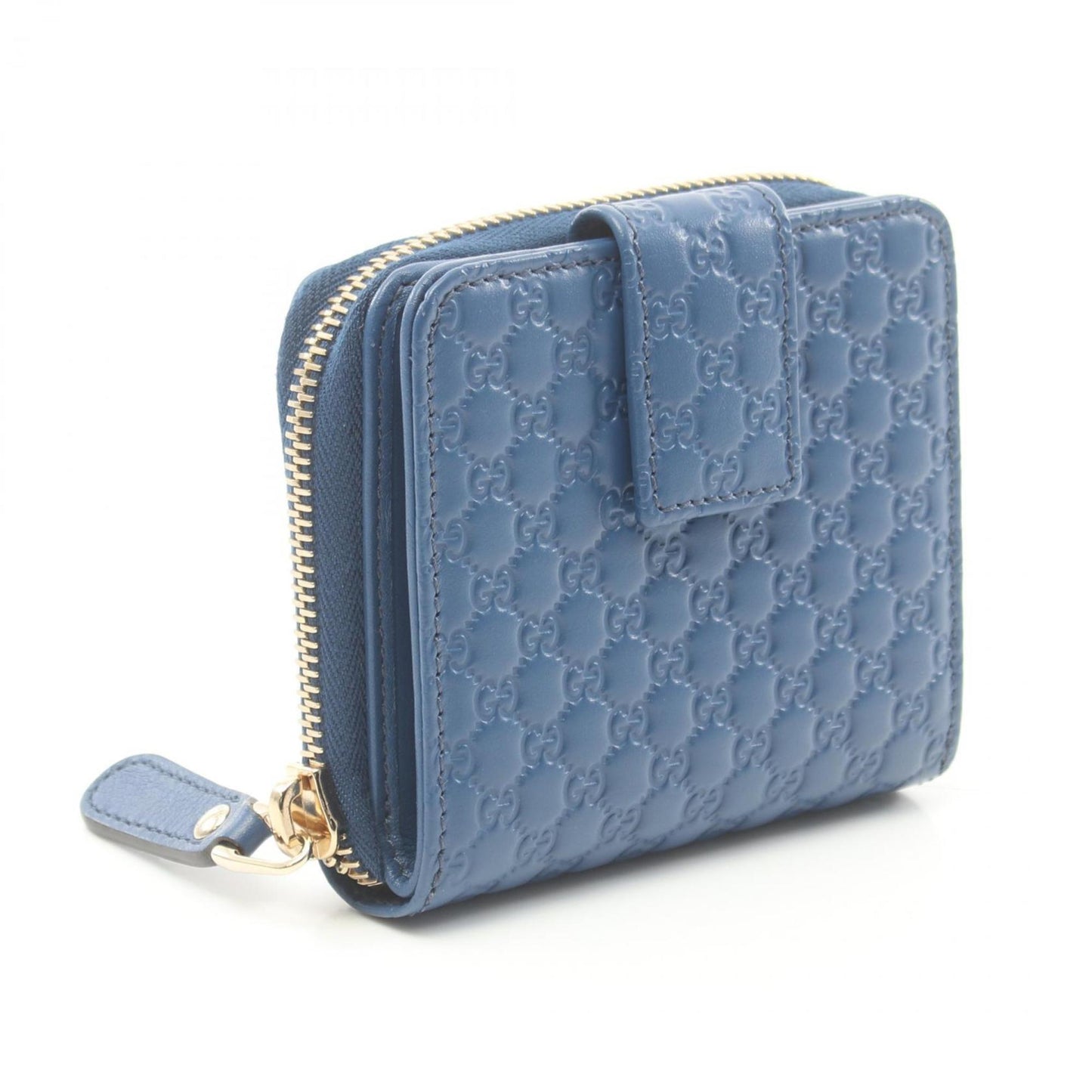 Gucci Microguccissima Blue Leather Wallet (Bi-Fold)